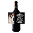 25th Anniversary Vintage Photo Wine Bottle Label