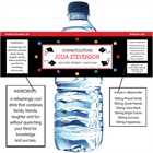 Graduation Dots Theme Water Bottle Label