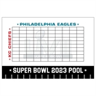 An easy, fun way to create a Super Bowl betting chart for your super bowl  party. 10x10 squares on poster board…