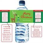 Christmas Reindeer Water Bottle Label