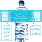 Snow Theme Water Bottle Label