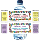 Graduation Balloons Theme Water Bottle Label