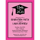 Graduation Cap Pink Invitation