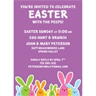 Colorful Easter Bunnies Invitation