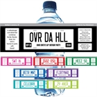 License Plate Theme Water Bottle Label