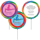 Colorful Gymnastics Theme Custom Lollipop