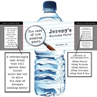 Mystery Theme Party Water Bottle Label
