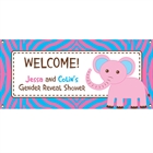 Jungle Theme Gender Reveal Party Banner