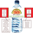 Taco Party Fiesta Theme Water Bottle Label