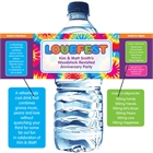 Hippie Tie Dye Water Bottle Label