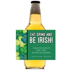St. Patrick's Day Green Shamrocks Theme Beer Bottle Label