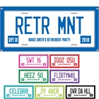 Retirement License Plate Theme Banner