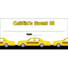 New York Taxis Theme Seating Card