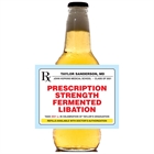 Graduation Prescription Pad Theme Beer Bottle Label