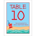 Beach Theme Table Number