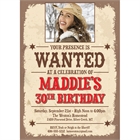Western Wanted Poster Invitation