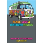 Hippie Bus Theme Sign In Board