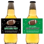 Football Party Theme Beer Bottle Label