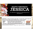 Casino Games Theme Candy Bar Wrapper