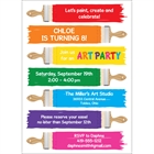 Kids Birthday Paint Party Invitation