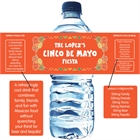 Mexican Fiesta Theme Water Bottle Label