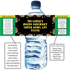 Super Bowl Fiesta Water Bottle Label