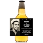 A Classic Birthday Milestone Photo Label, Beer