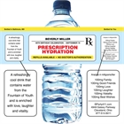Prescription to Party Theme Water Bottle Label