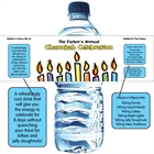 Chanukah Menorah Theme Water Bottle Label