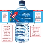 Fireworks Theme Water Bottle Label