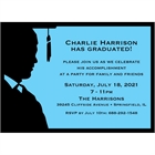 Graduation For Him Silhouette Invitation