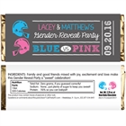 Football Theme Gender Reveal Candy Bar Wrapper