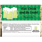 St. Patrick's Day Green Beer Theme Candy Bar Wrapper