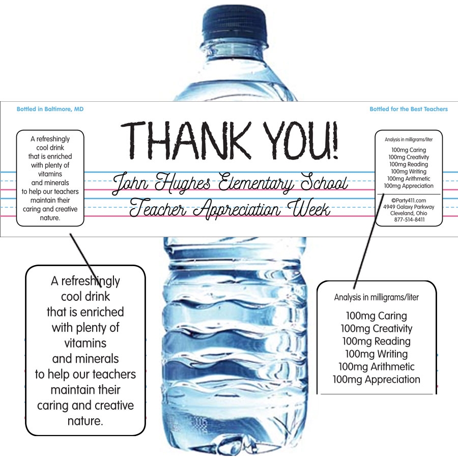 Employee Appreciation Medieval Shield Business Water Bottle Label