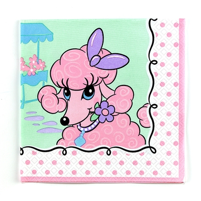 Pink Poodle in Paris Lunch Napkins (16)