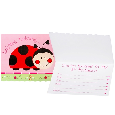 Ladybugs: Oh So Sweet 2nd Birthday Invitations (8)