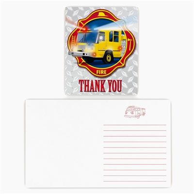 Fire Trucks Thank-You Notes (8)