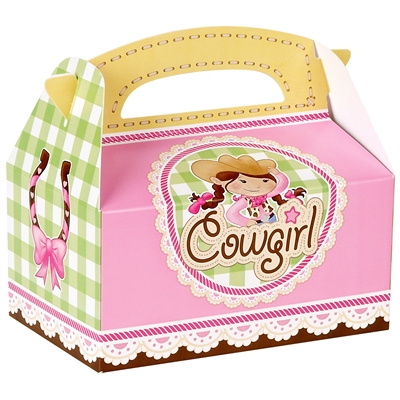 Pink Cowgirl Empty Favor Boxes (4)