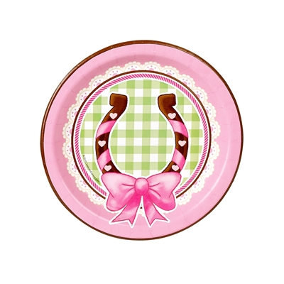 Pink Cowgirl Dessert Plates (8)