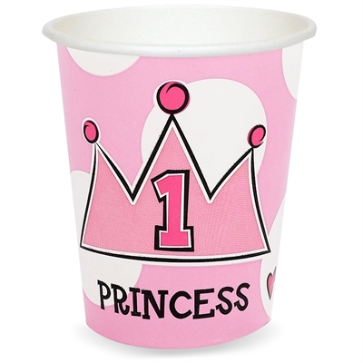 Lil' Princess 1st Birthday 9 oz. Cups (8)
