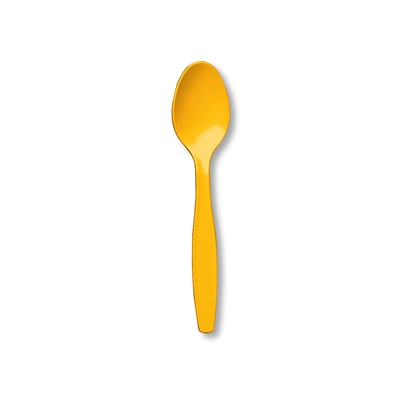 Yellow Plastic Spoons (24)