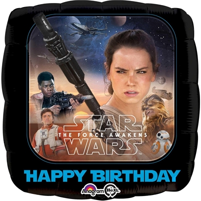 Star Wars VII Happy Birthday Foil Balloon