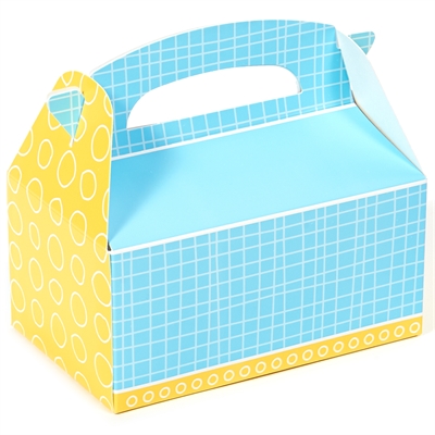 Blue and Yellow Empty Favor Boxes (4)