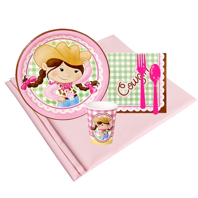 Pink Cowgirl 8 Guest Party Pack