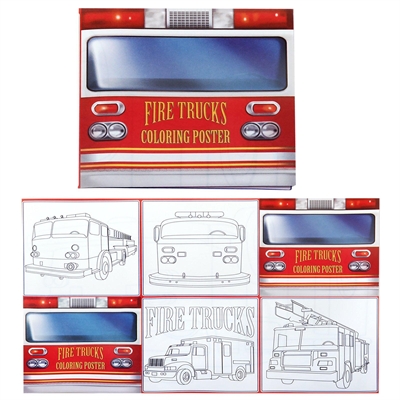 Fire Truck Coloring Posters