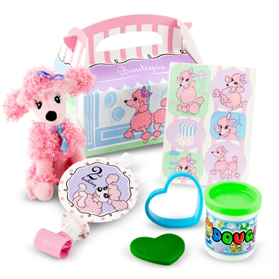 Pink Poodle in Paris 2nd Birthday Party Favor Box