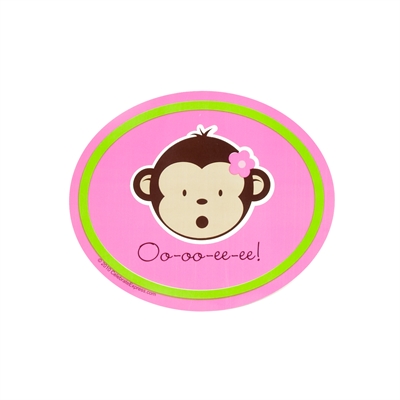 Pink Mod Monkey Stickers (4)