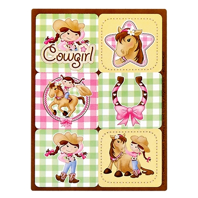 Pink Cowgirl Sticker Sheets (4)