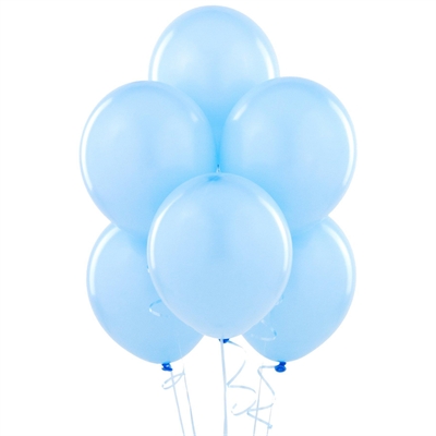 Sky Blue Matte Latex Balloons (6)