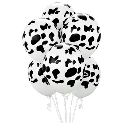 Cow Print Latex Balloons (6)